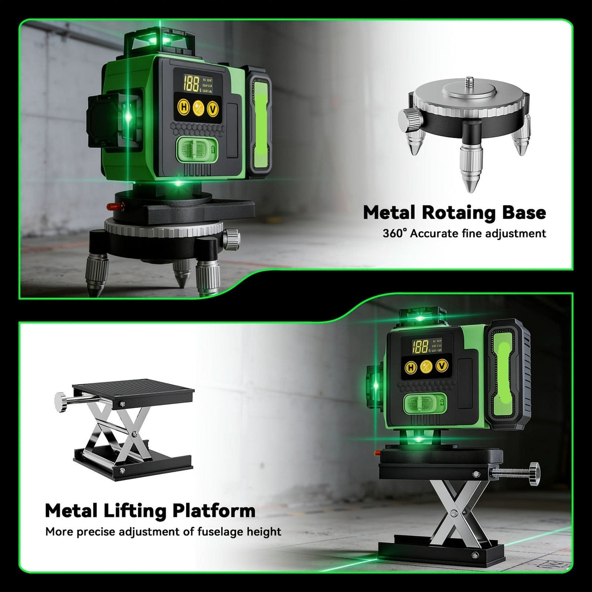 PrecisionPro 360° Laser Level Tool for Perfect Alignment