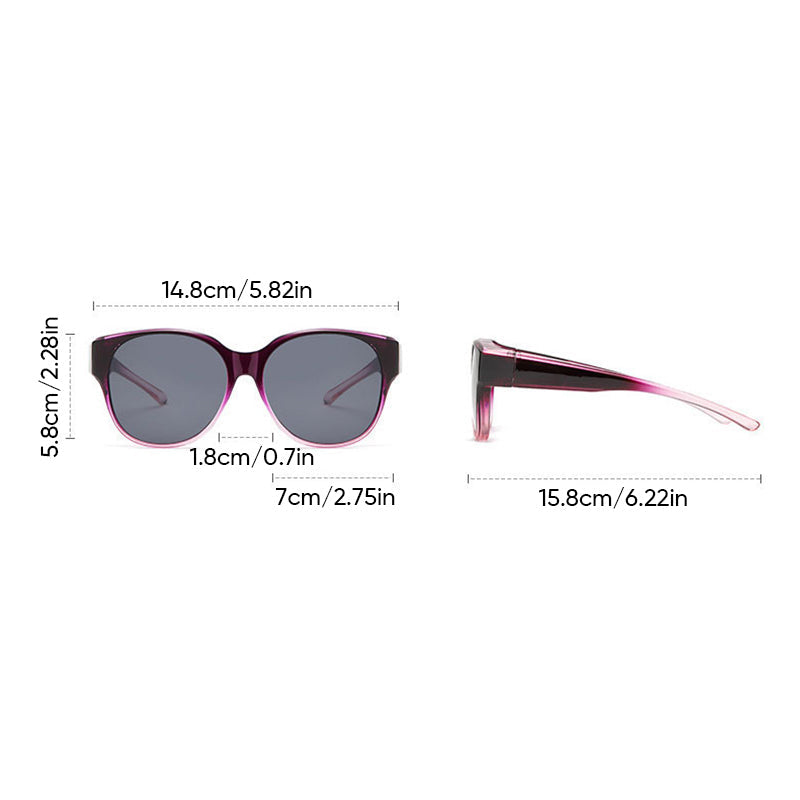 Over-Glasses Sunglasses โ Polarized UV400 Wraparound Comfort