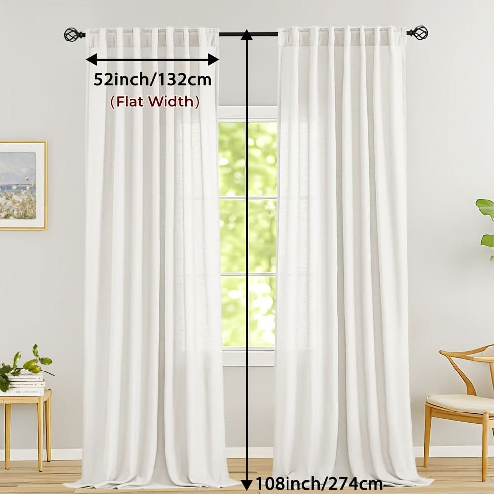 Breezy Linen Sheer Drapes for Natural Light and Privacy