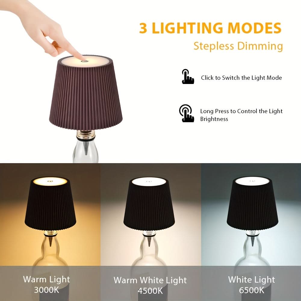 LumiBottle – Versatile Rechargeable Table Lamp