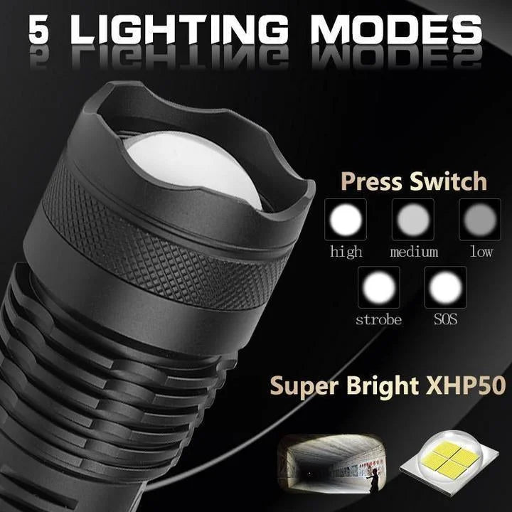 UltraBright 90000 Lumens Tactical Flashlight