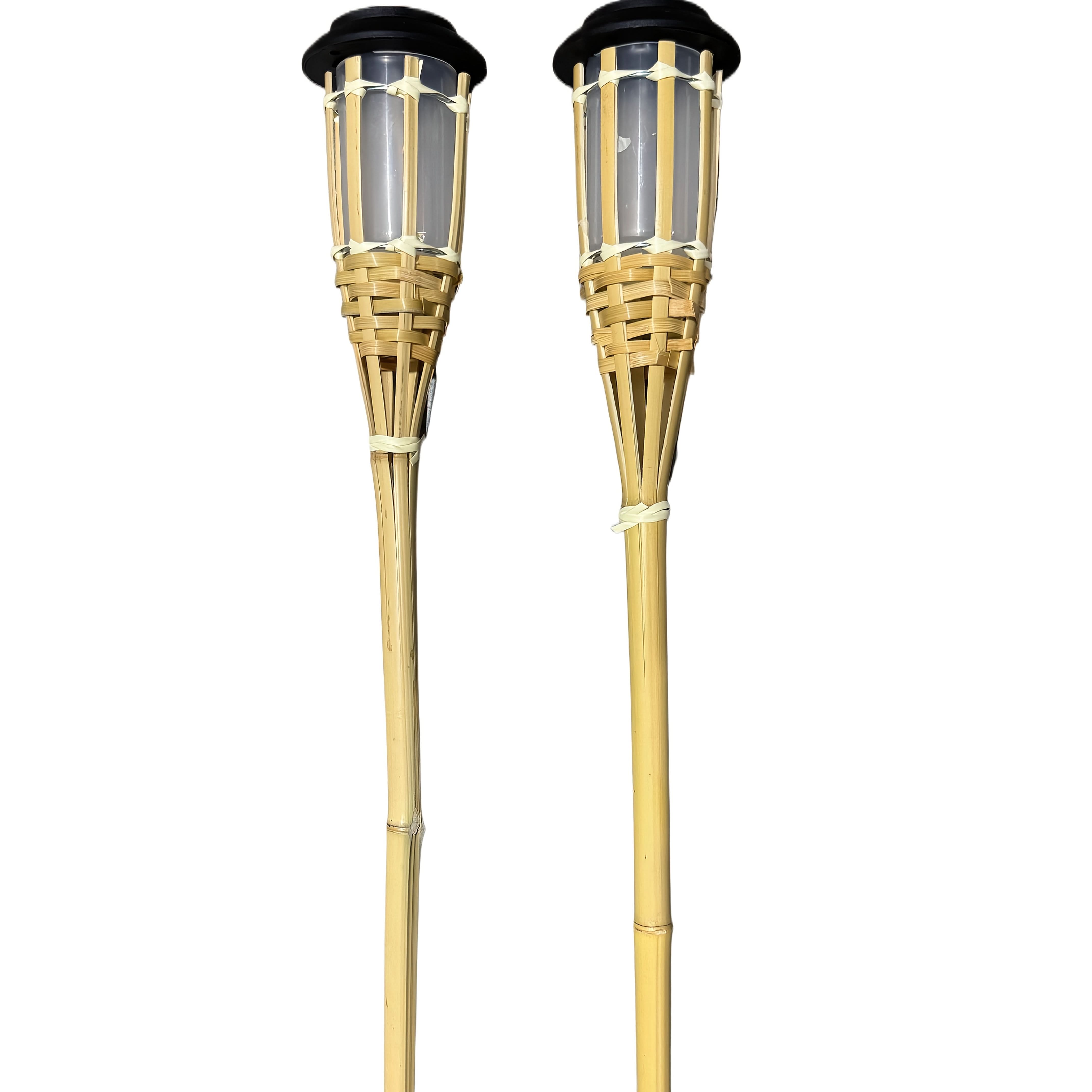 EcoFlame - Solar Bamboo LED Lanterns for Enchanting Outdoor Light
