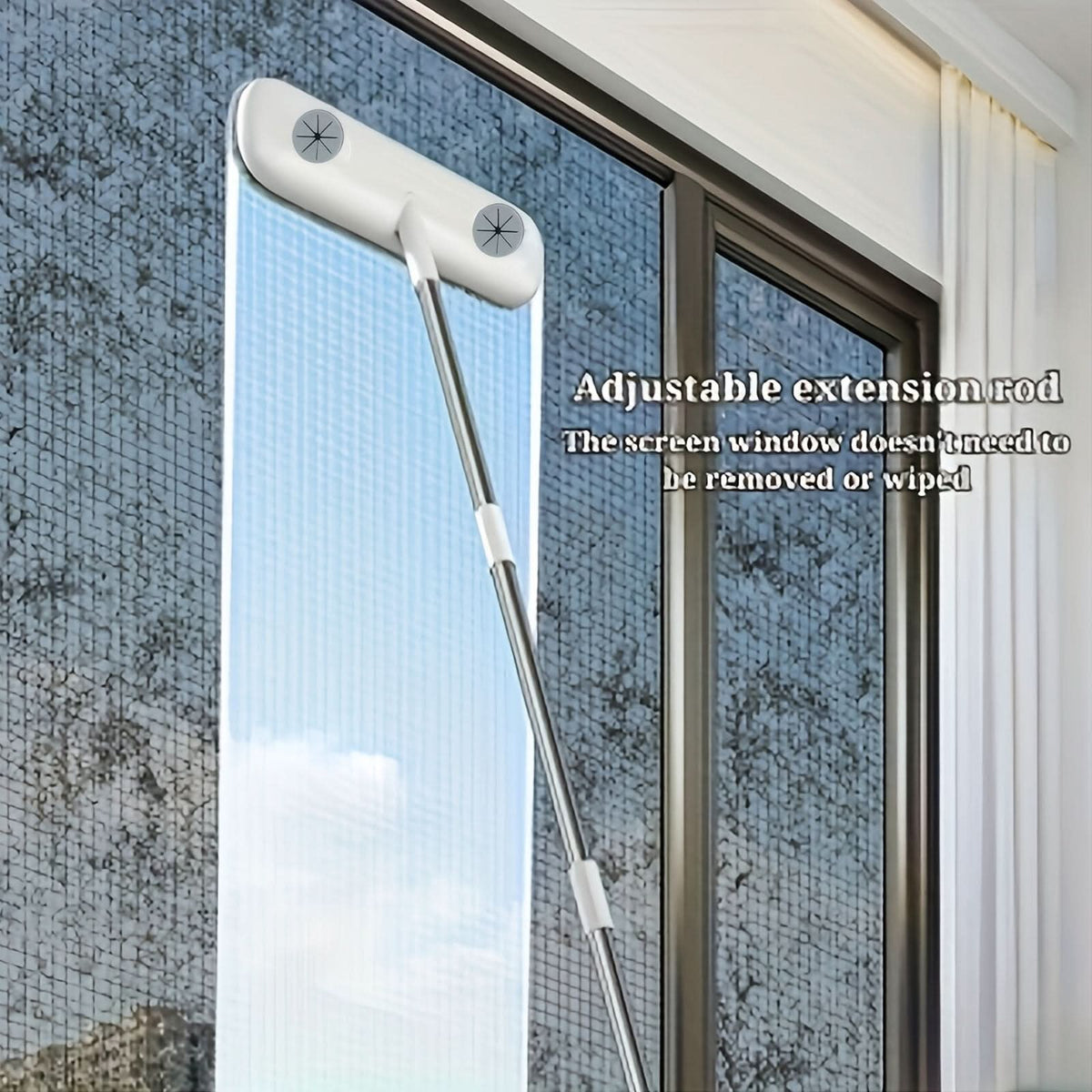 ClearView Pro – Versatile Retractable Window Cleaner with Pet Hair Remover
