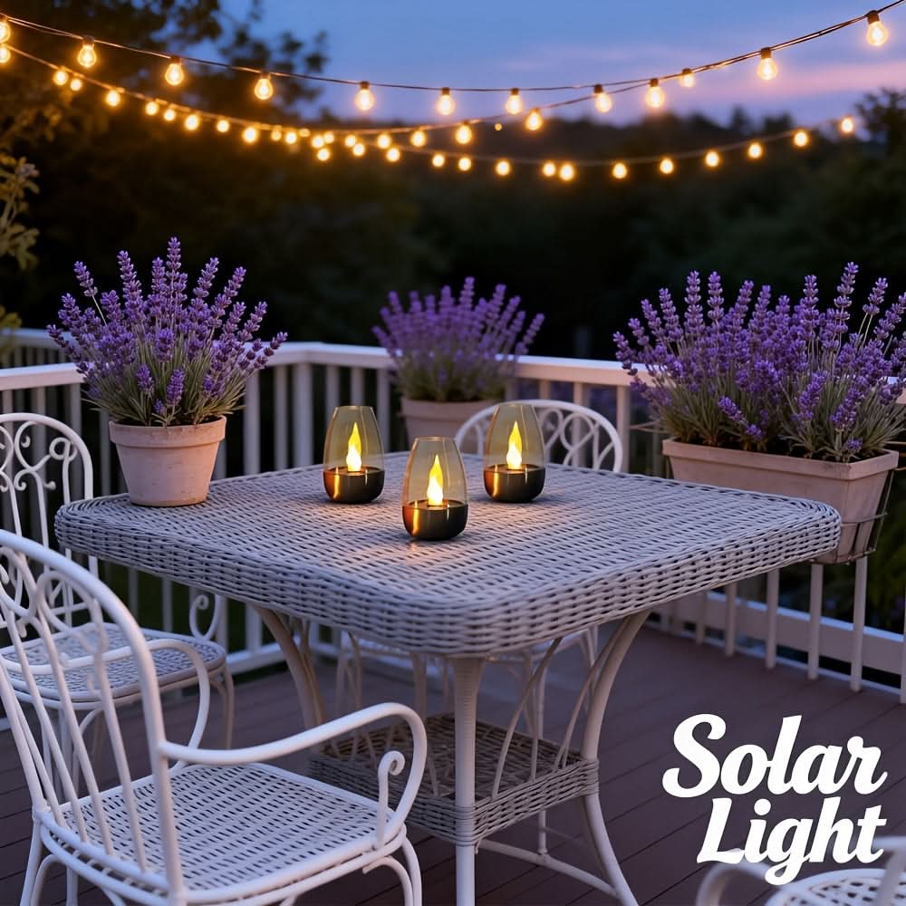 LuminousSolar – Elegant Outdoor Candle Light