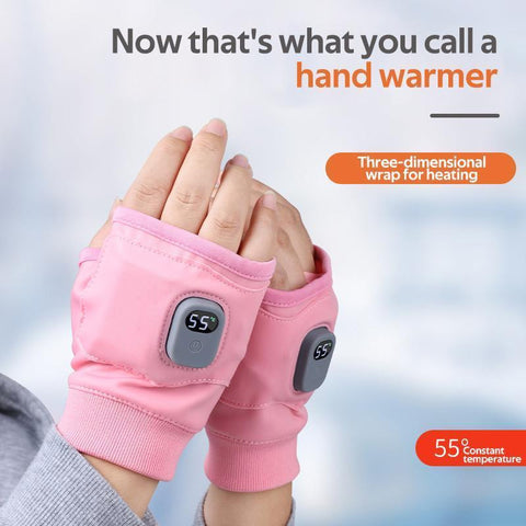 Rechargeable Warmth: Adjustable Heated Fingerless Gloves