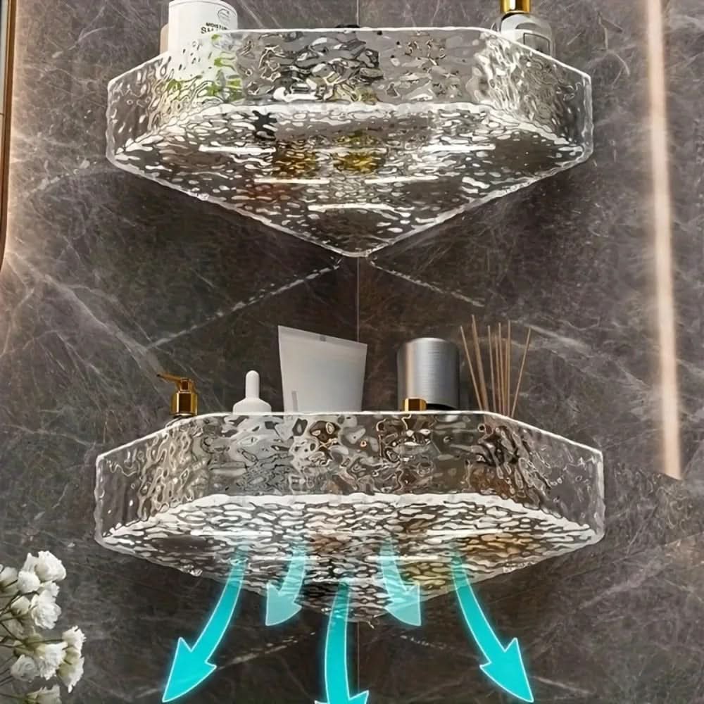 Elevate Your Space – Stylish Corner Bathroom Shelf Organizer