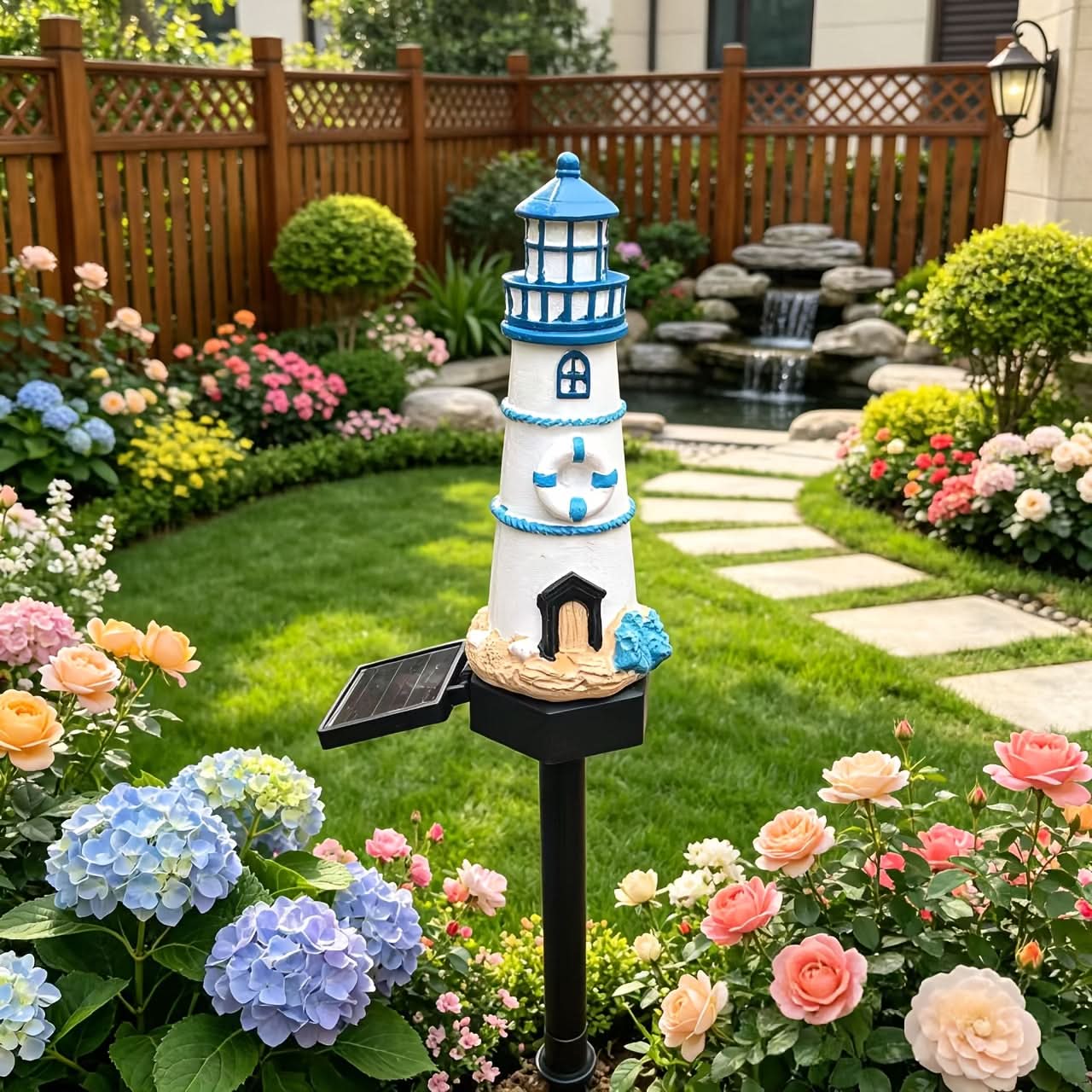 Coastal Charm – Solar Garden Lighthouse Lamp