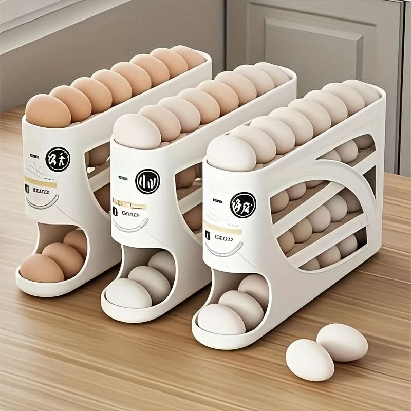 EggMaster Pro – 4-Tier Rolling Egg Storage Solution