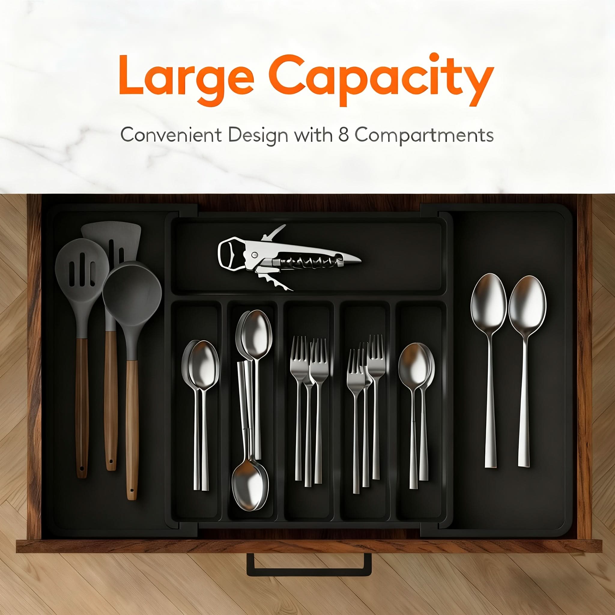 SmartSpace – Adjustable Kitchen Drawer Organizer