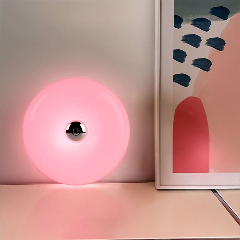 Luminous Delight – Stylish Orange Doughnut-Shaped Lamp