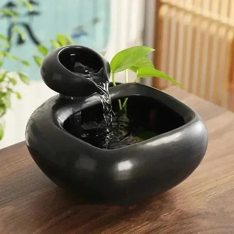 Tranquil Flow – Elegant Ceramic Indoor Fountain