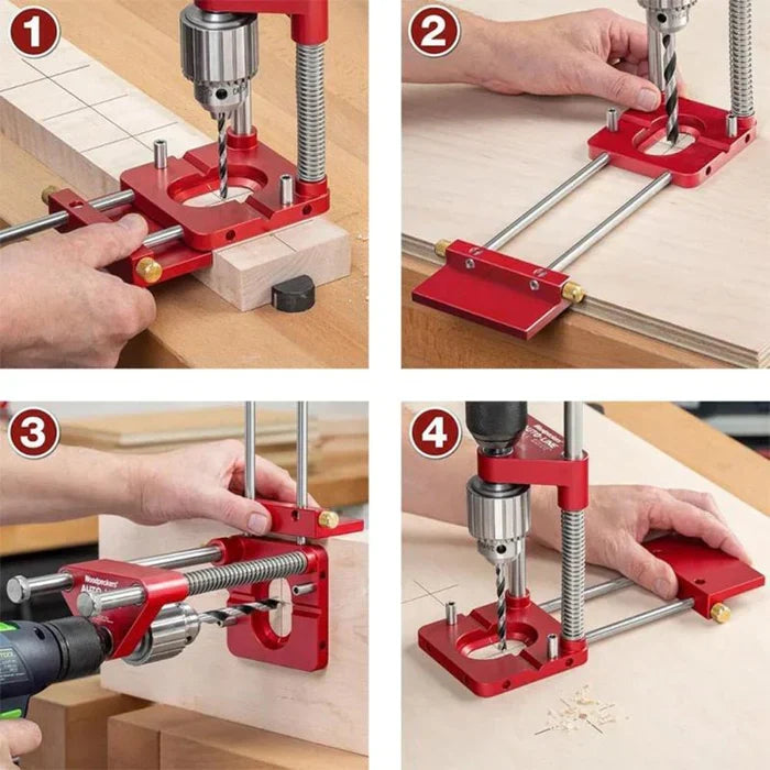 Precision Adjustable Drill Guide for Flawless Woodworking