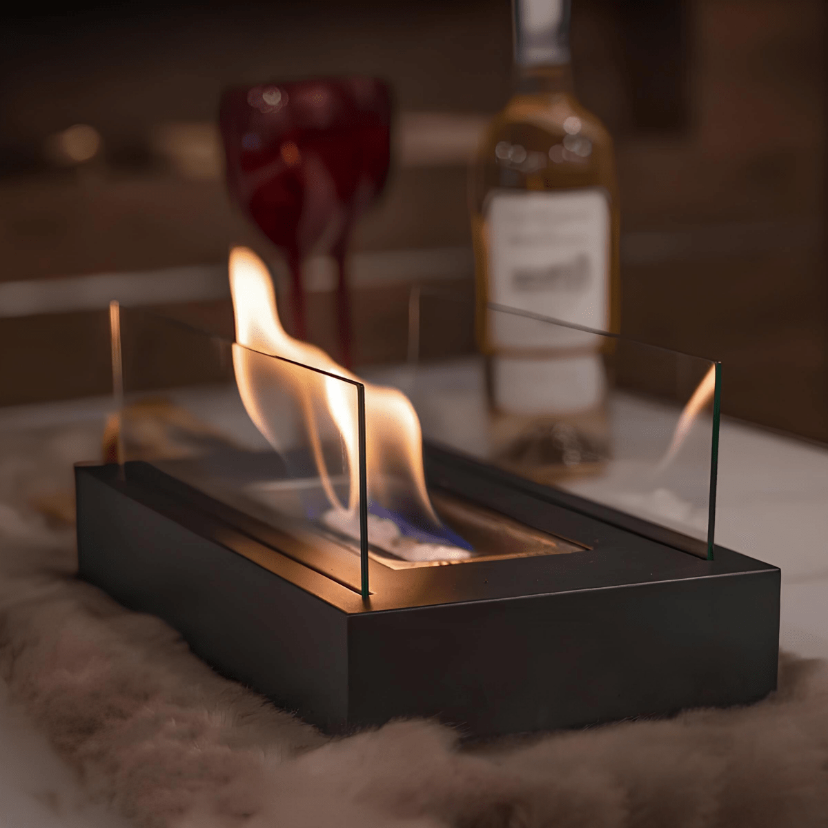FlameGlow - Compact Bioethanol Tabletop Fireplace