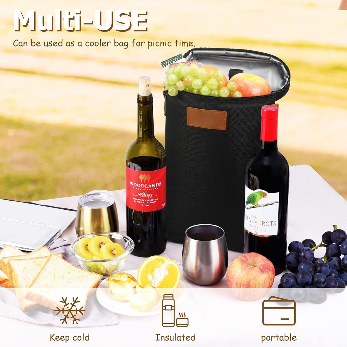 Double Wine Bottle Carrier with Insulation – Buy One, Get One Free