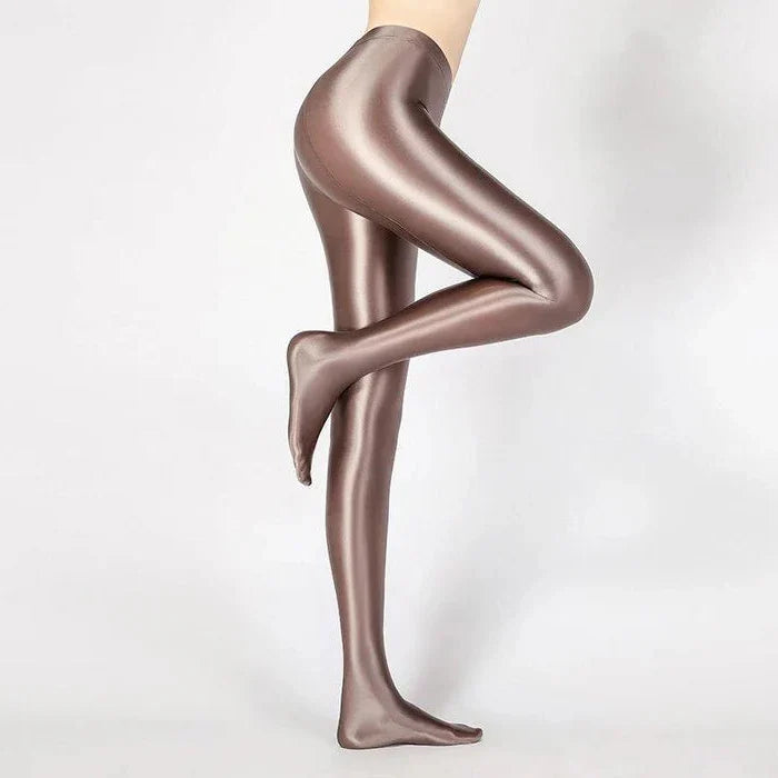 Elegant High-Waisted Glossy Leggings for Every Occasion