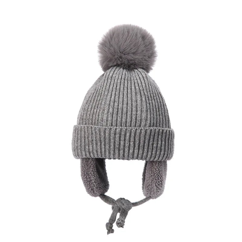 Cozy Knit Winter Hat for Kids with Earflaps