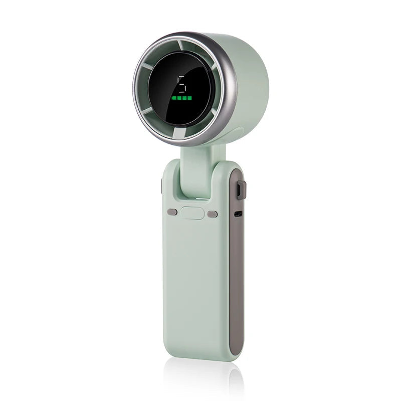 Compact Folding Fan with LCD Display for Ultimate Comfort