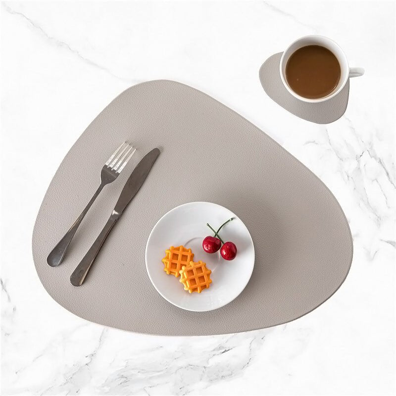 Set of Leather Placemats - Waterproof Table Mats