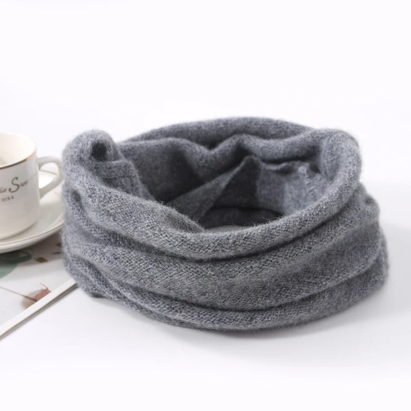 Cozy Merino Wool Neck Gaiter and Scarf Set