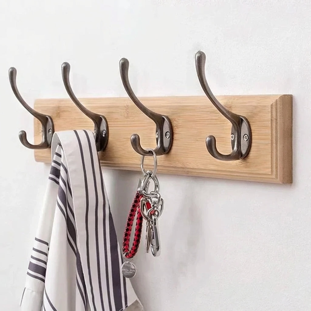 Stylish Wall-Mounted Coat Organizer with Multiple Hooks