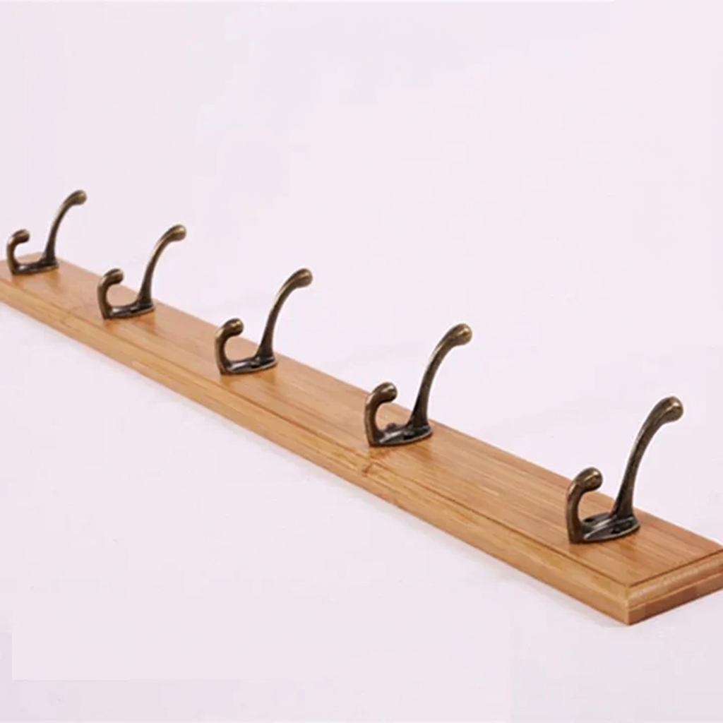 Stylish Wall-Mounted Coat Organizer with Multiple Hooks