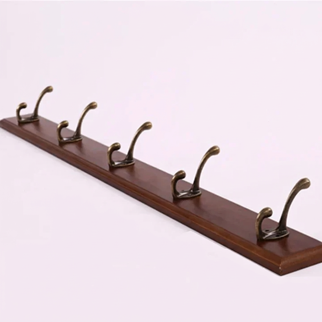 Stylish Wall-Mounted Coat Organizer with Multiple Hooks