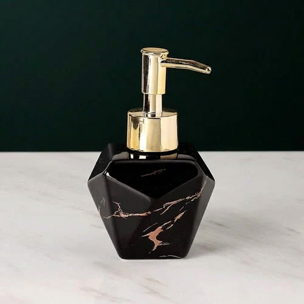 Elegant Marble Finish Liquid Soap Dispenser for Home