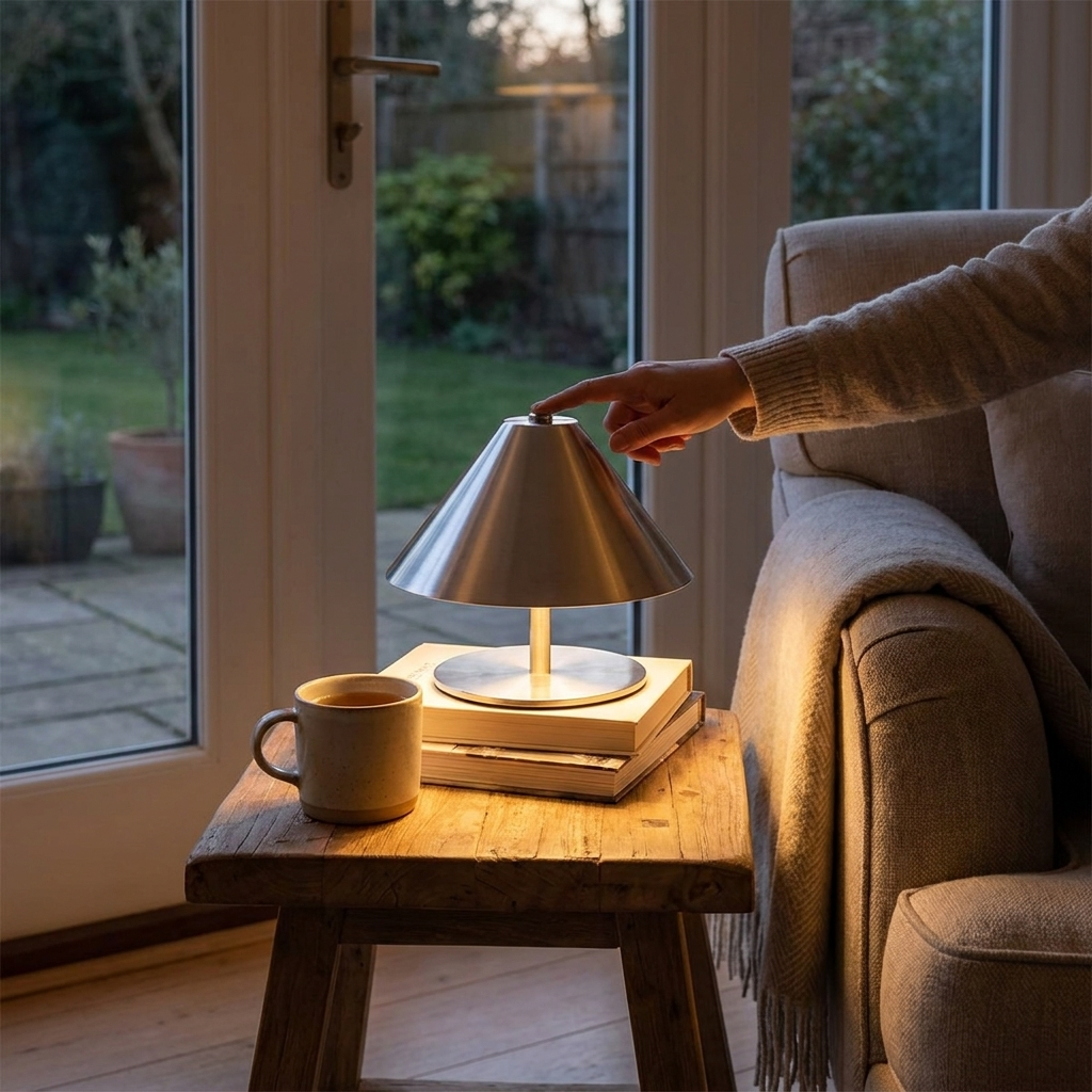 Versatile Touch-Controlled LED Table Lamp with USB Charging