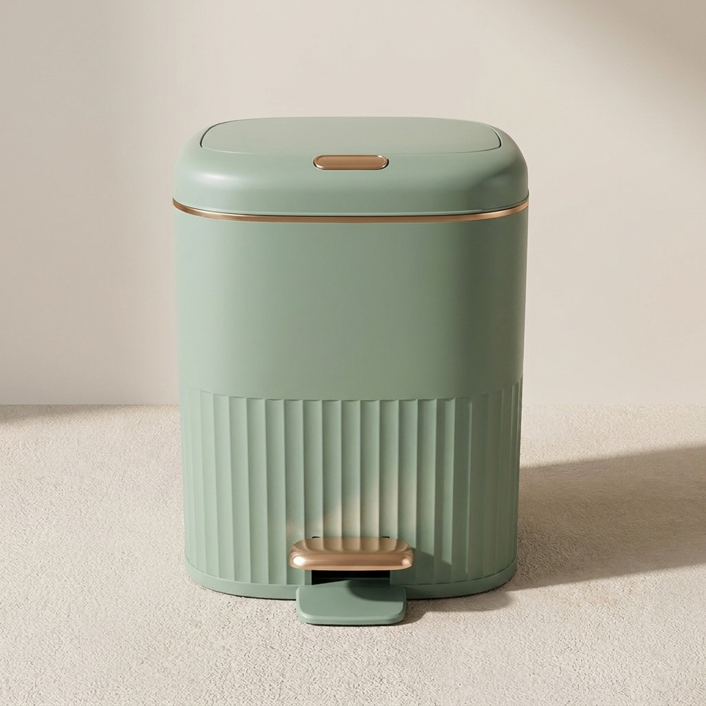 Hands-Free Modern Pedal Trash Bin for Home Use