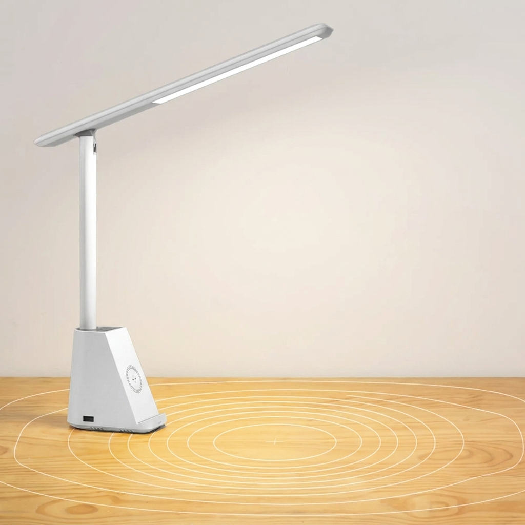 Adjustable LED Desk Lamp with USB Power and Foldable Design