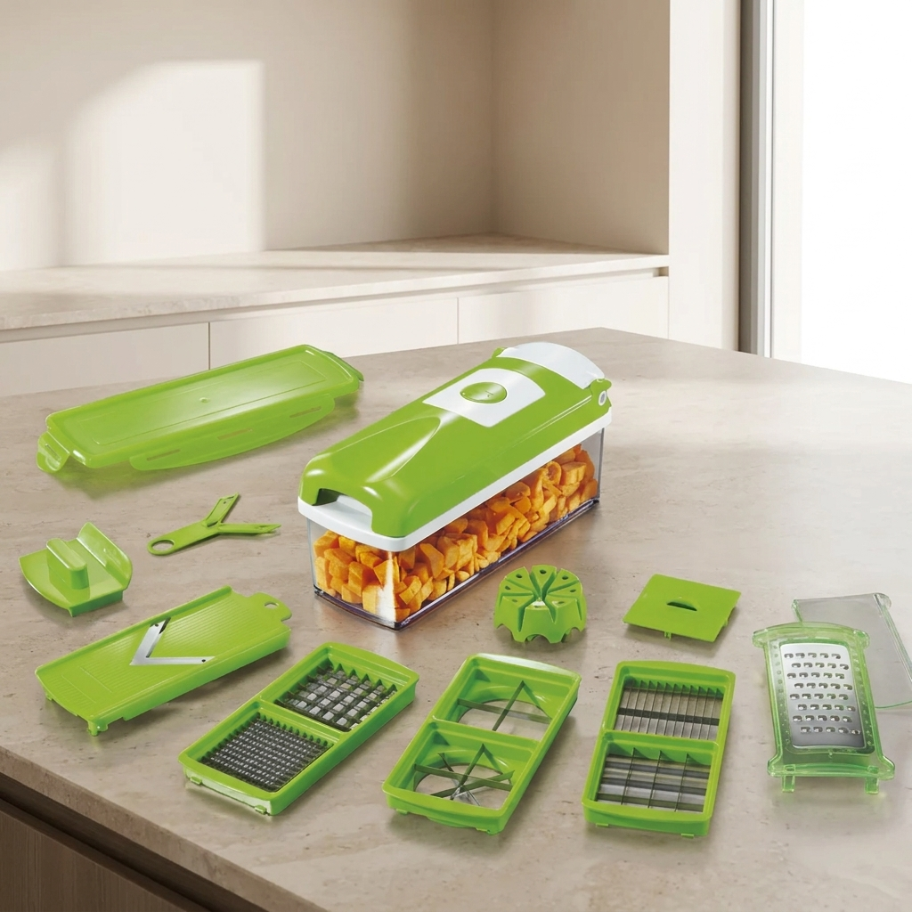 Ultimate 12-in-1 Kitchen Vegetable Cutter with 8 Blades