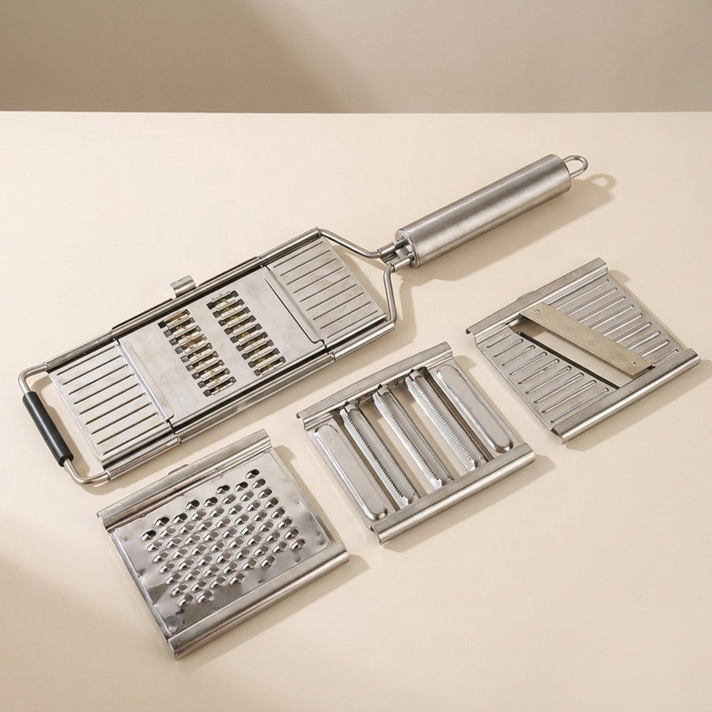 Versatile Manual Vegetable Cutter with 4 Blade Options