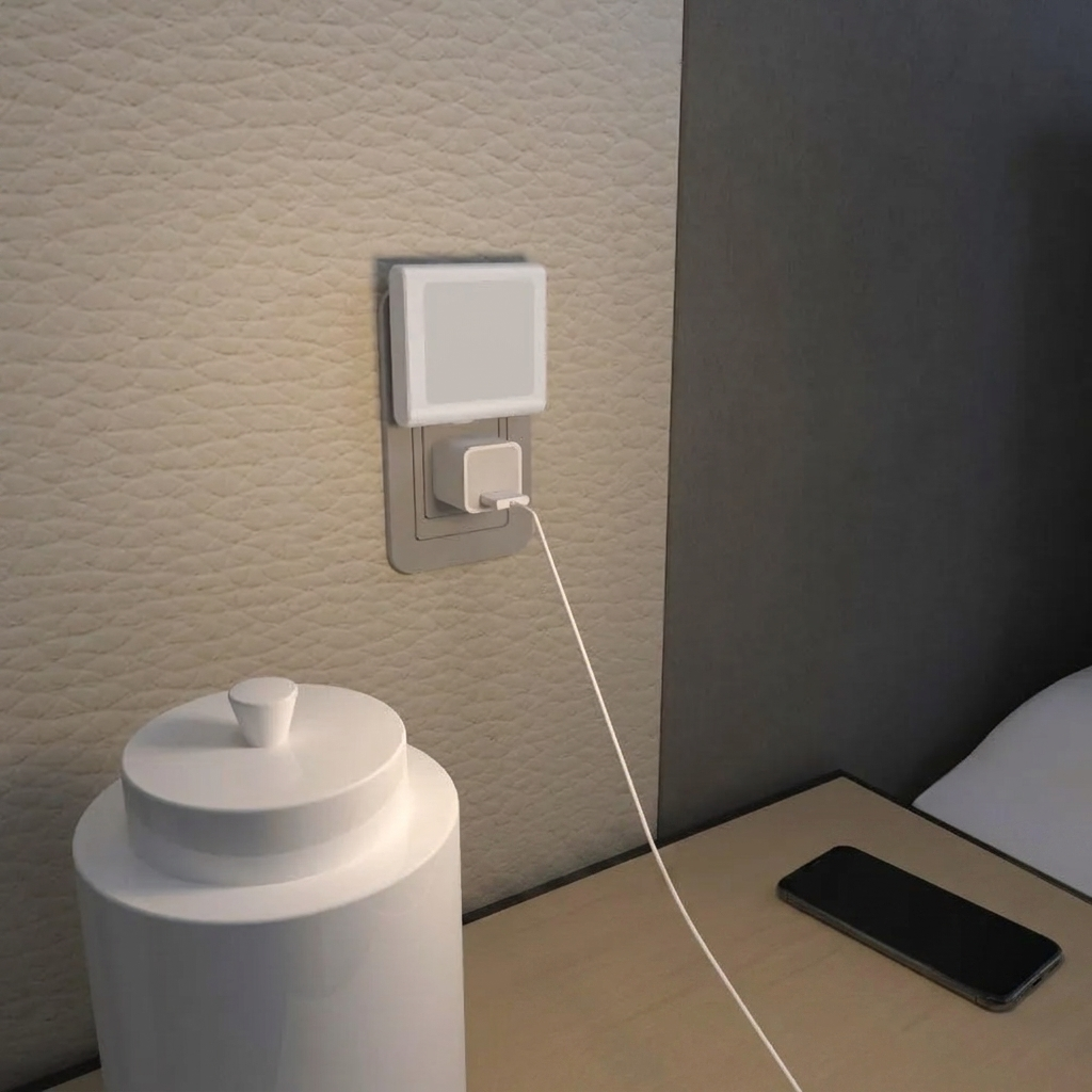 Adjustable Warm White LED Night Light with Dusk Sensor