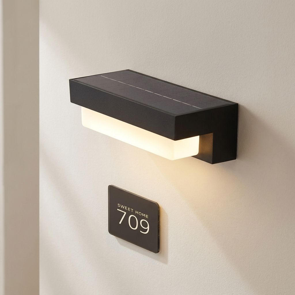 EcoSmart Solar Wall Light with Remote Control – 2W/4W Options