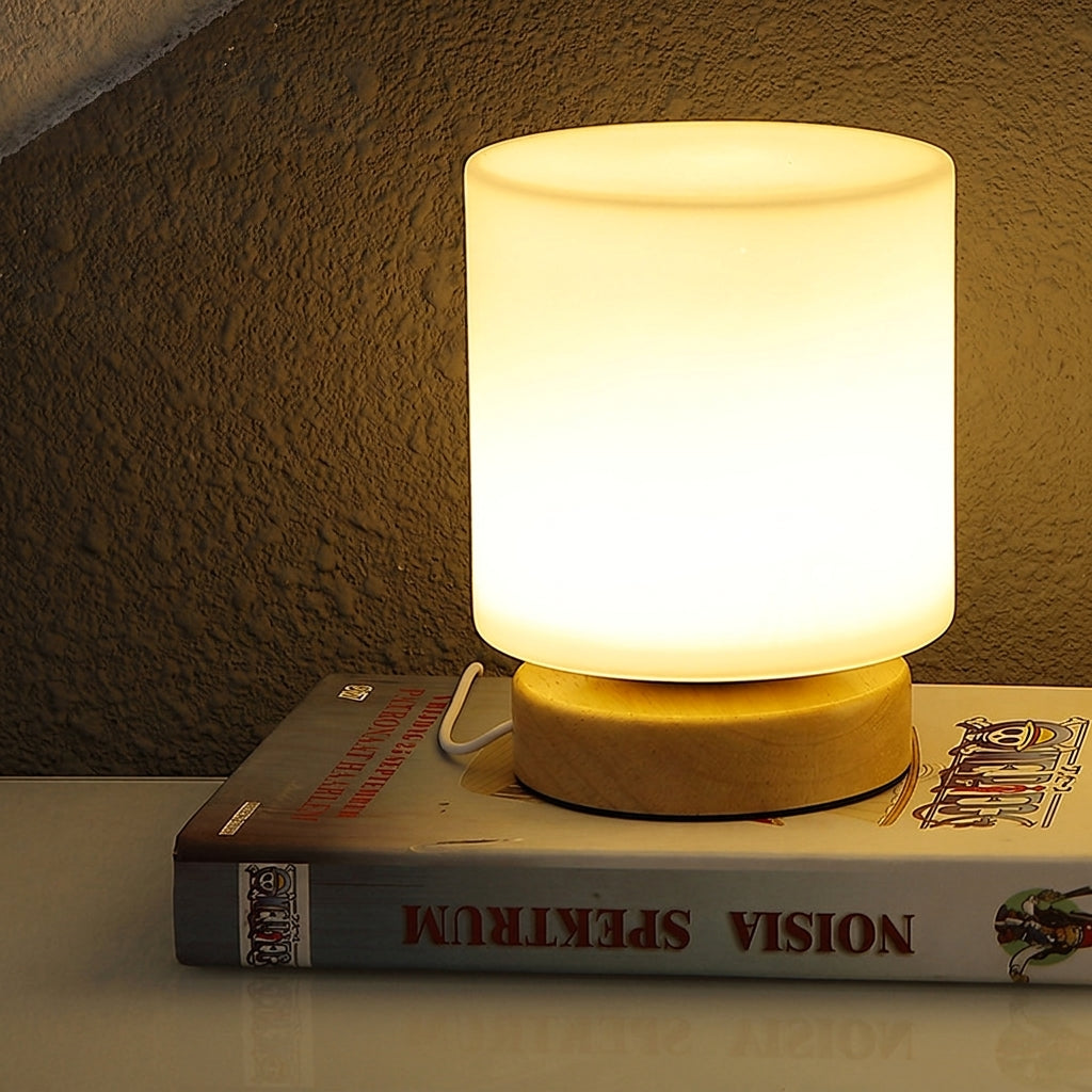 Stylish 360° Glass Lamp - Perfect for Nightstands