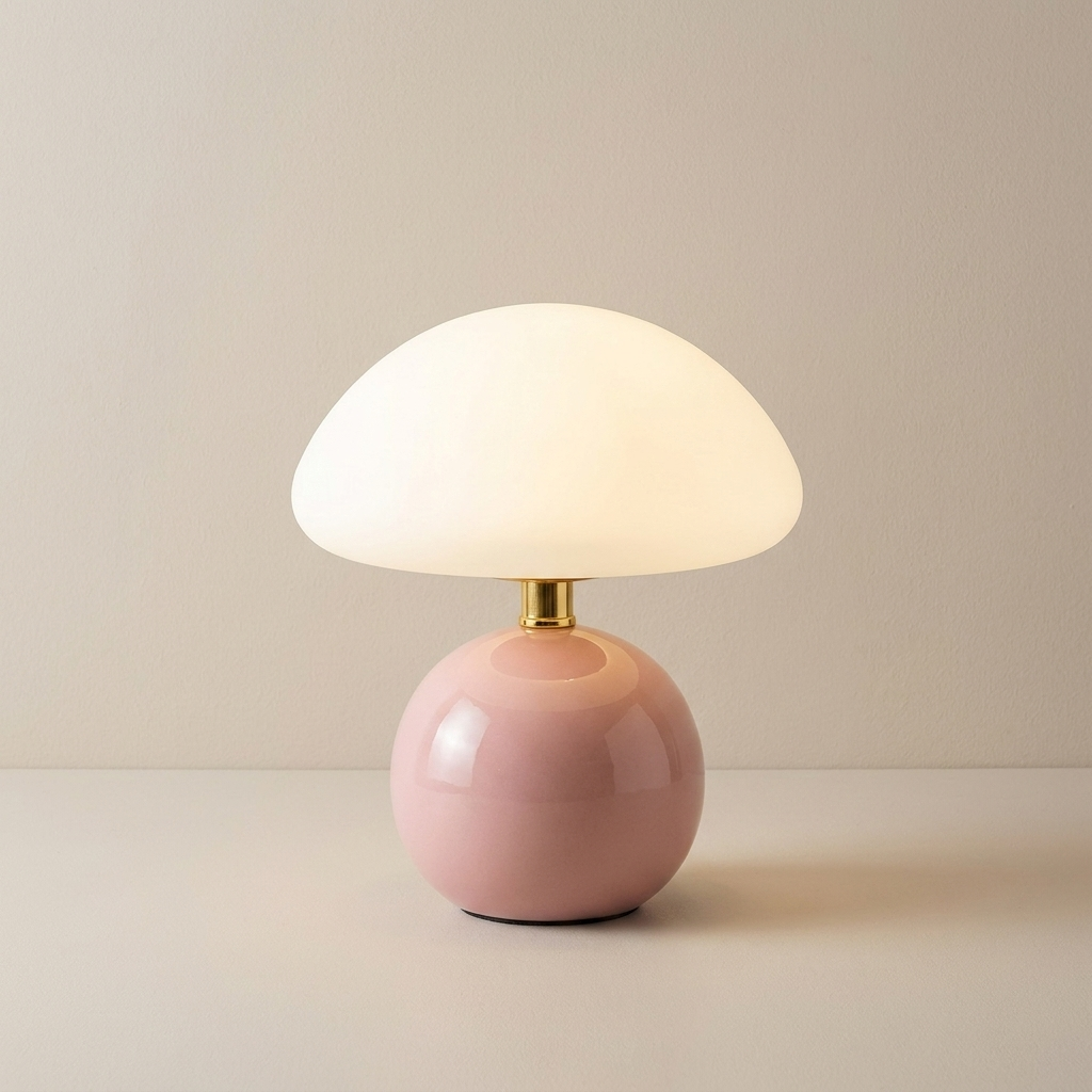 Charming LED Table Lamp with Mushroom Design for Any Room