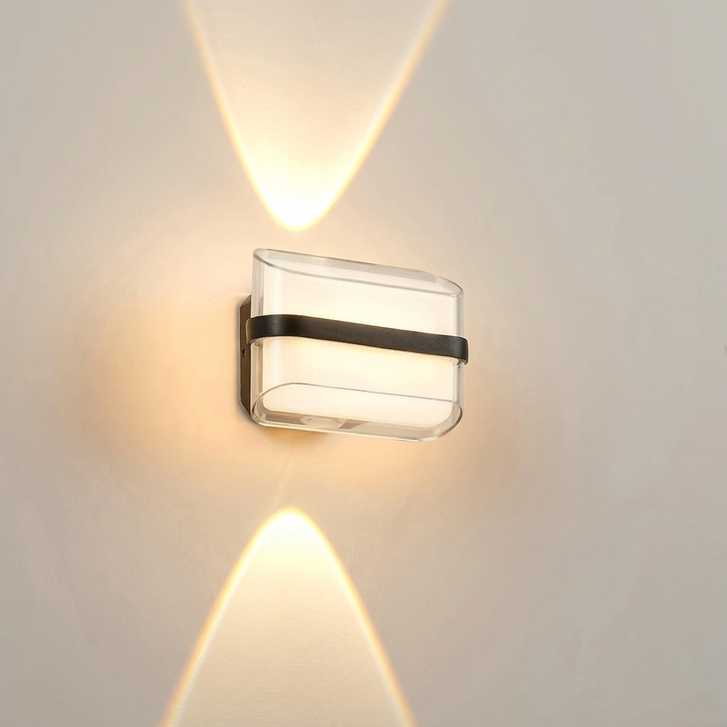 Modern IP65 Rated Outdoor Wall Light - Round or Rectangular Design