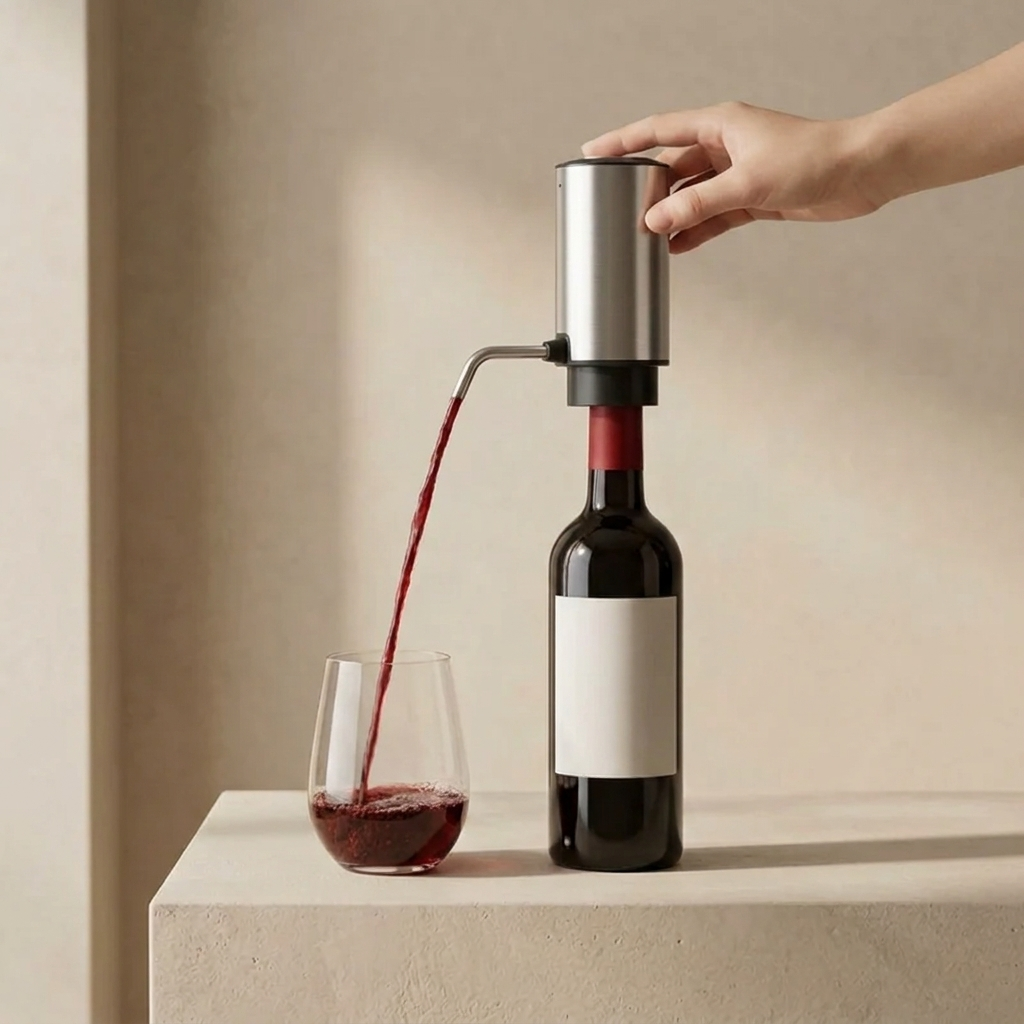 Rechargeable Stainless Steel Wine Aerator and Pourer