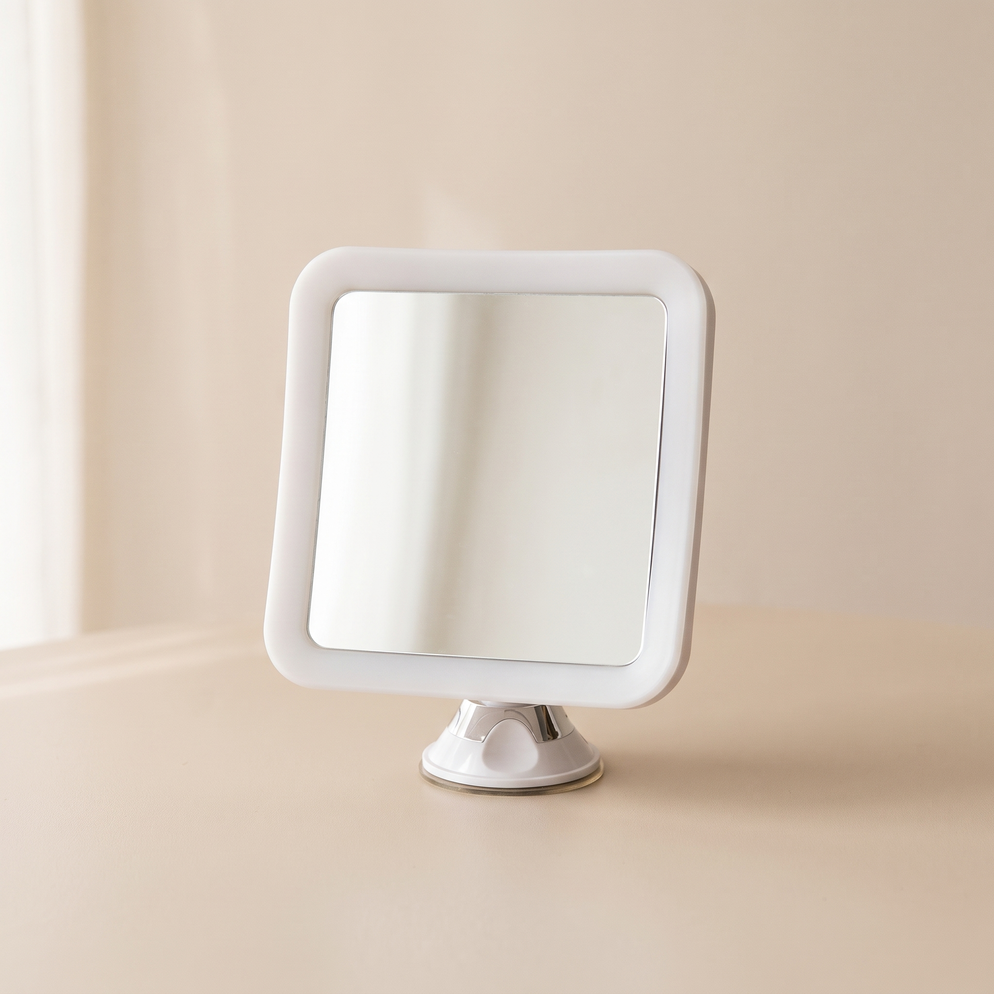 Illuminated 10X Makeup Mirror with Suction Mount