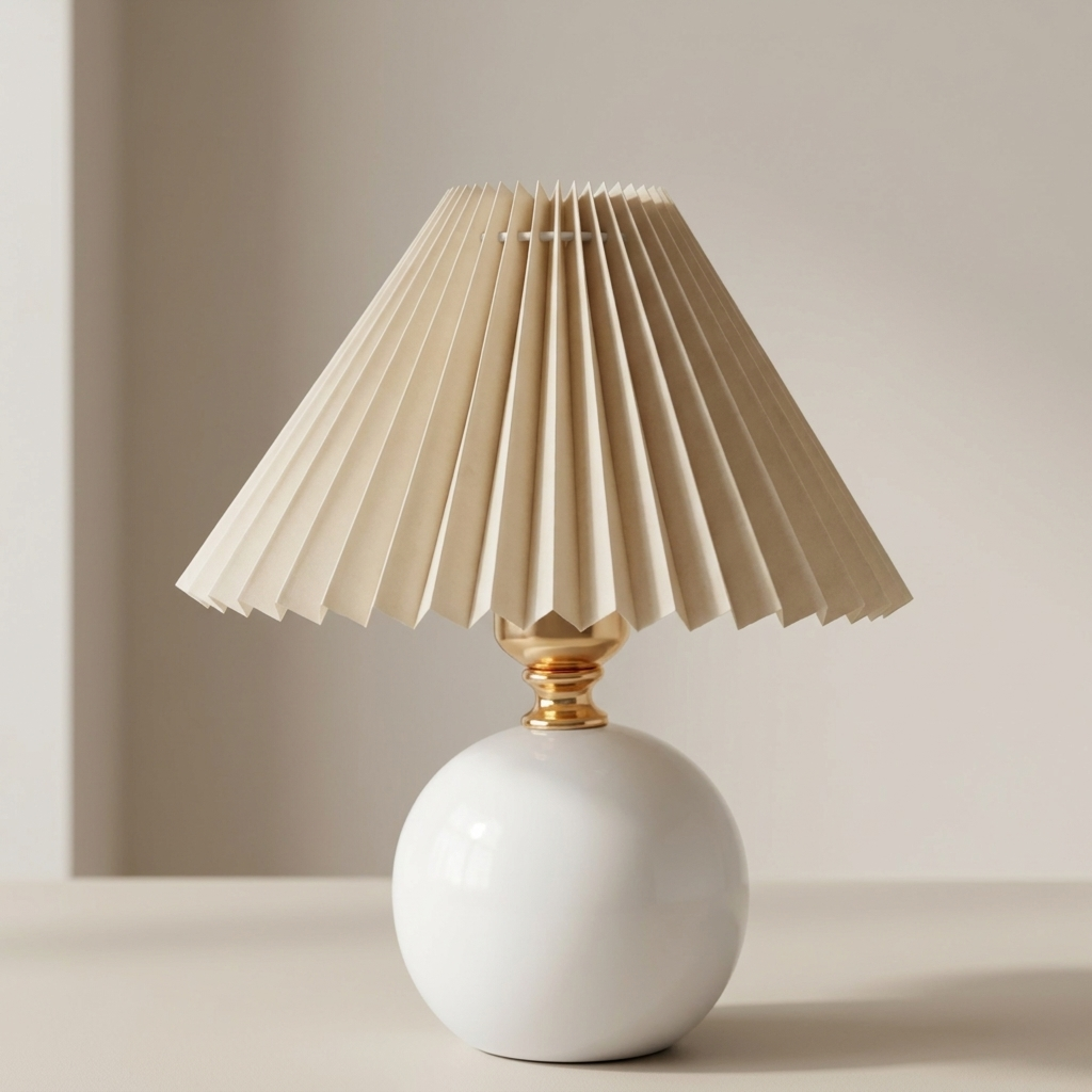 Scandinavian-Inspired Tripod Table Lamp with Wooden Shade