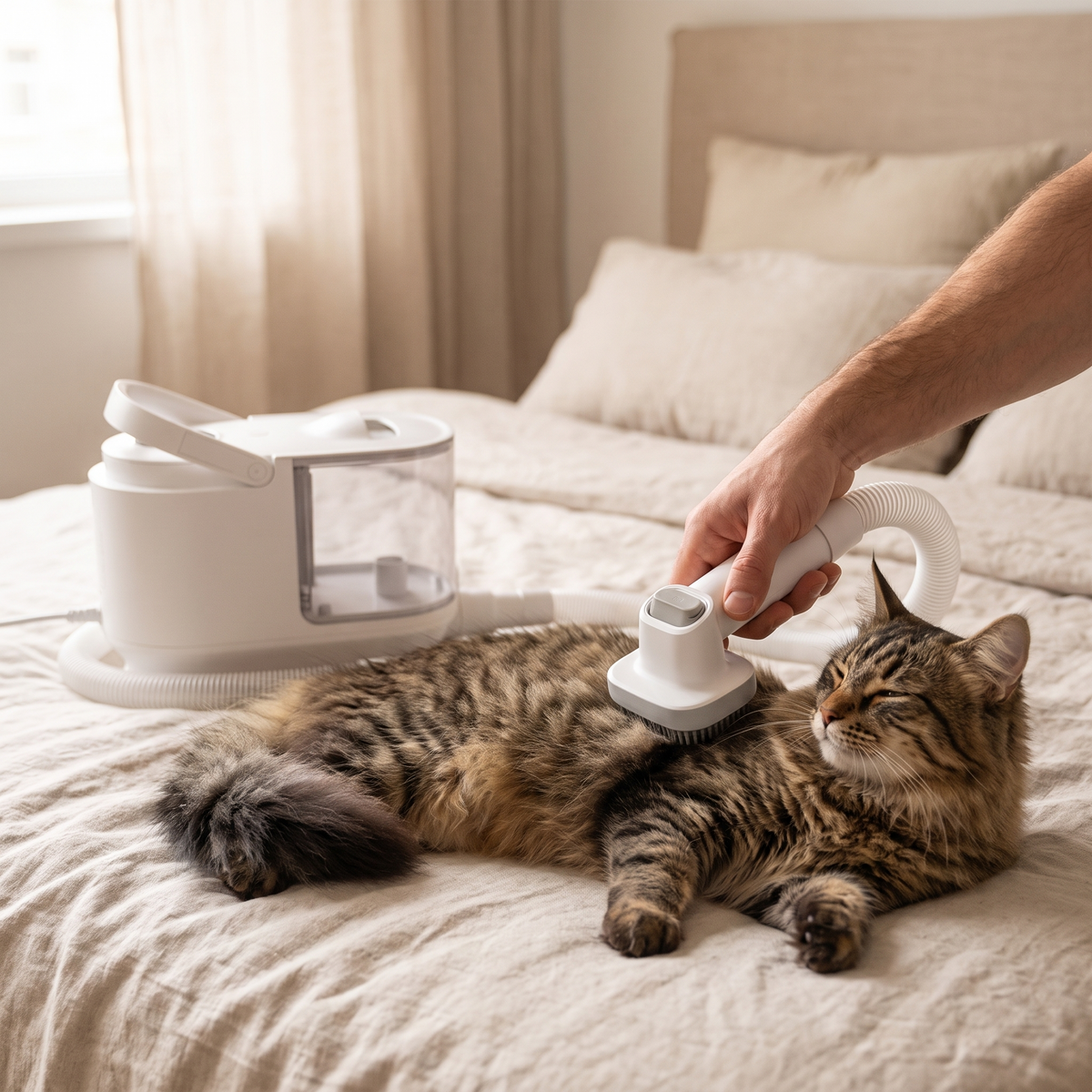 FurEase 6-in-1 Pet Grooming Vacuum System – 12kPa Pet Hair Remover