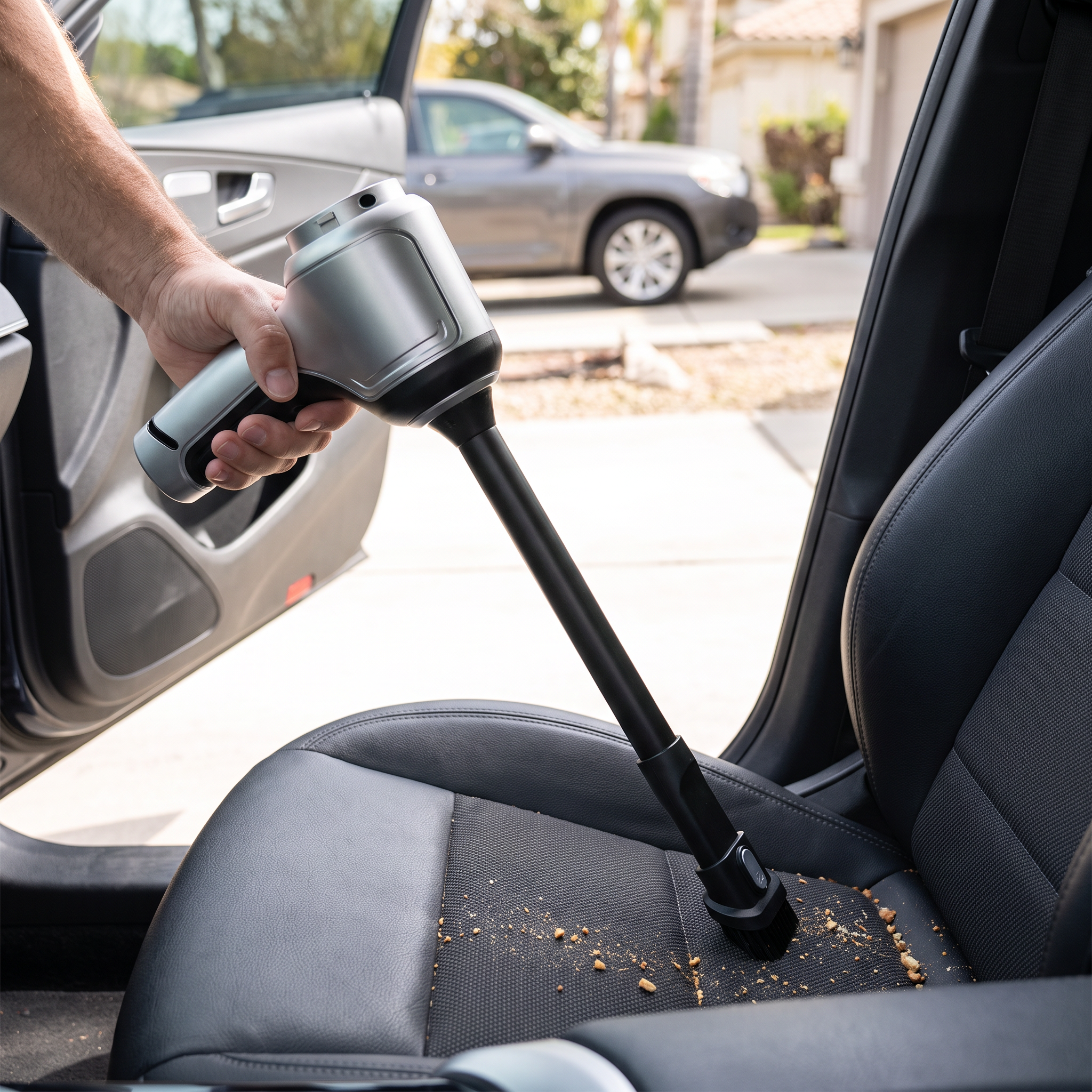 PowerVac Cordless Car Cleaner – Compact Handheld Suction Tool