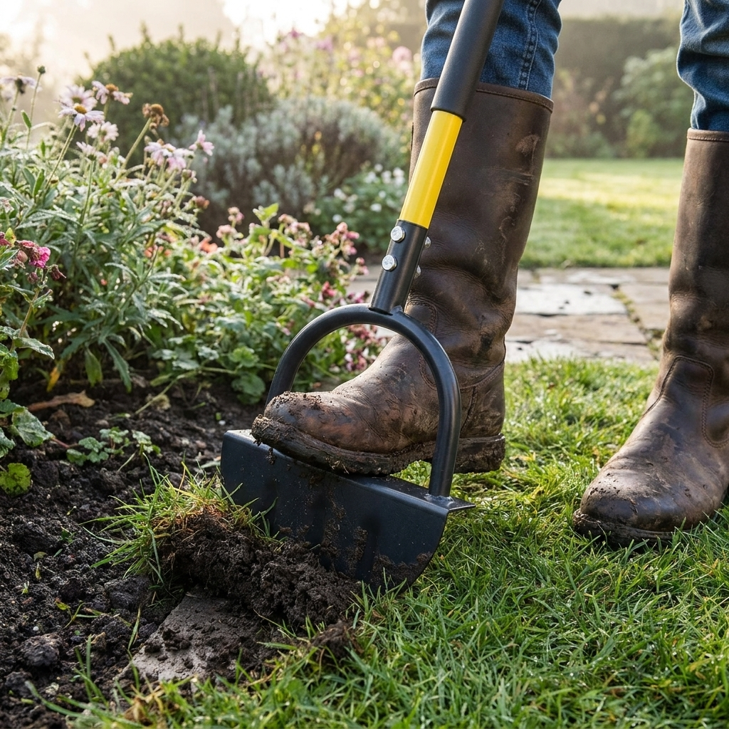 Precision Garden Edger – Durable Half-Moon Tool for Neat Lawn Borders