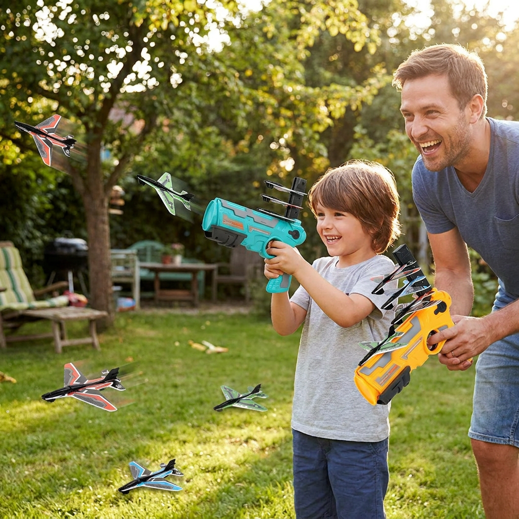 SkySlinger Manual Airplane Launcher – Effortless Glider for All Play Areas