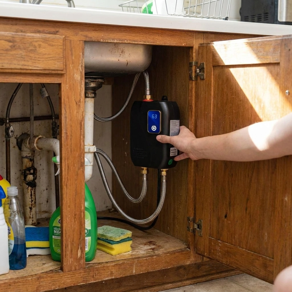 AquaFlow 3000W On-Demand Electric Water Heater – 110V Instant Hot Water Solution