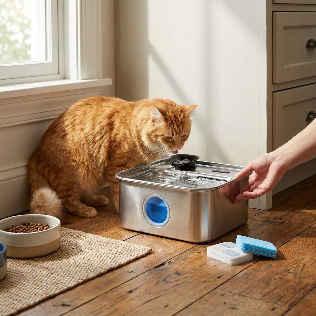 HydroPaw 10L Pet Water Dispenser – 2.6 Gallon Stainless Steel Fountain