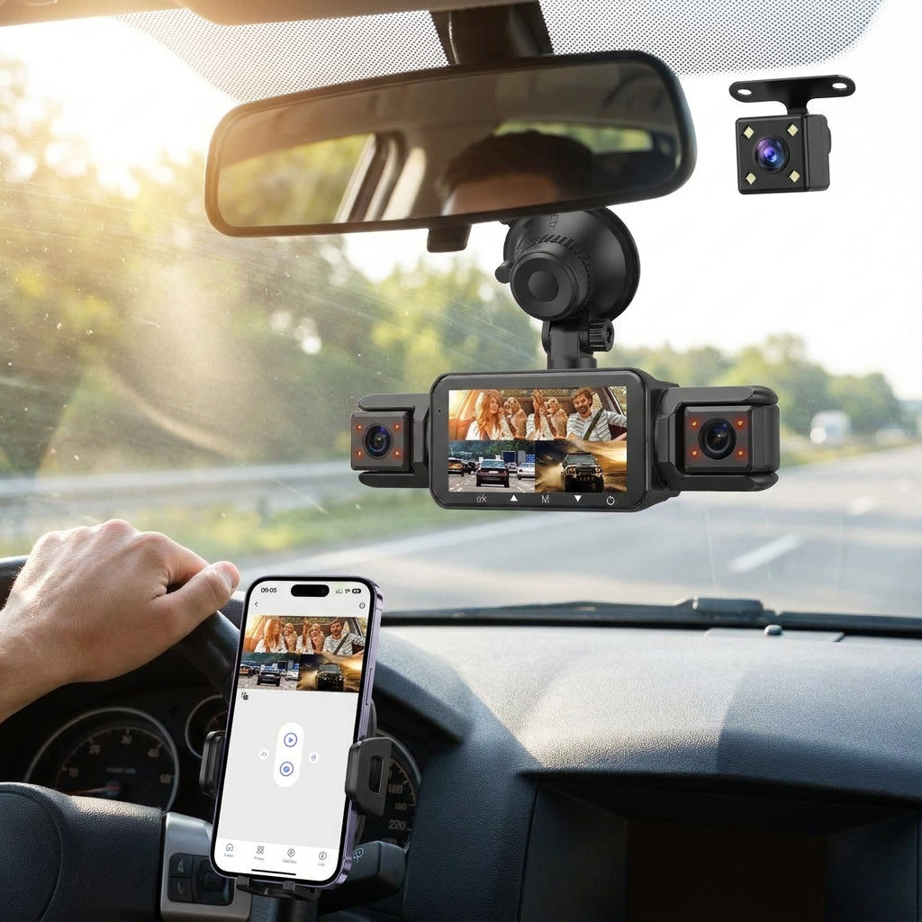 VisionGuard 4-Channel Dash Camera with WiFi & Night Vision