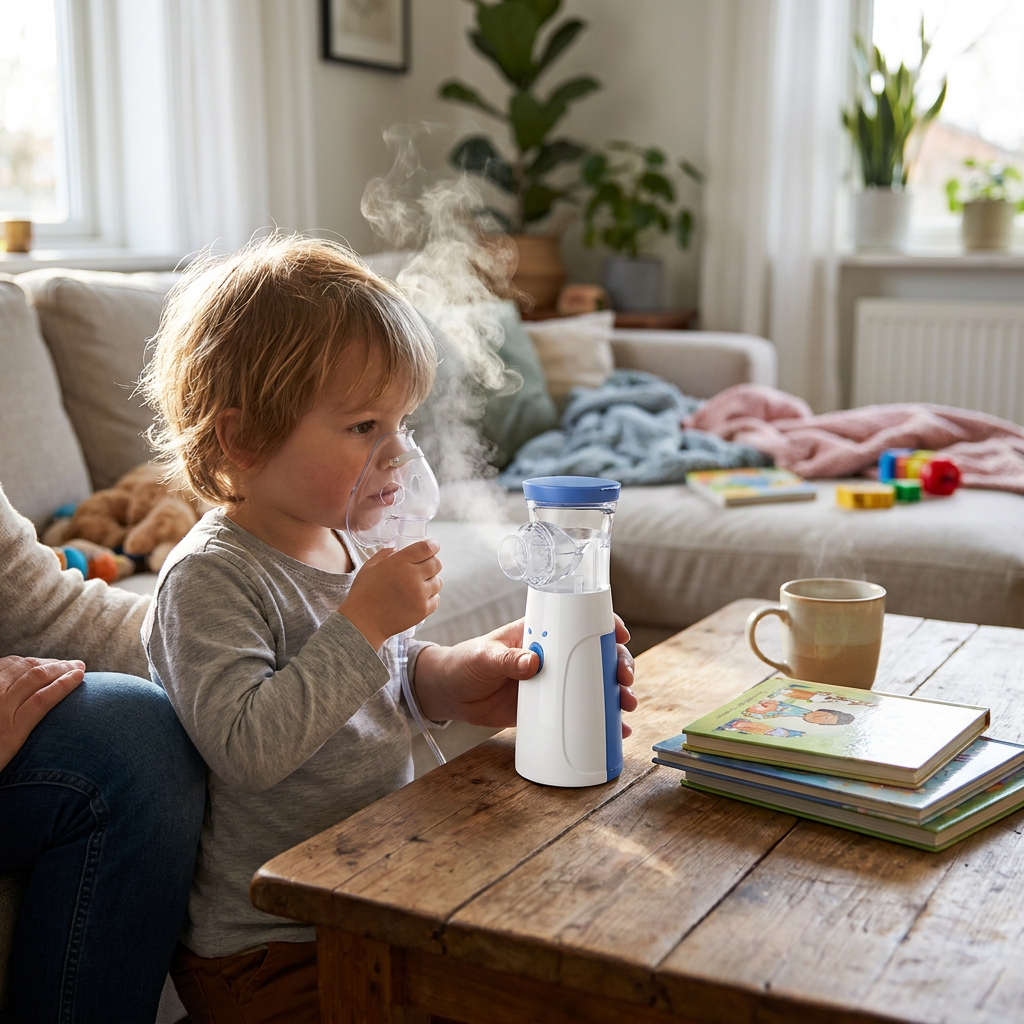 BreatheEasy Portable Mesh Inhaler – Rechargeable Device for All Ages