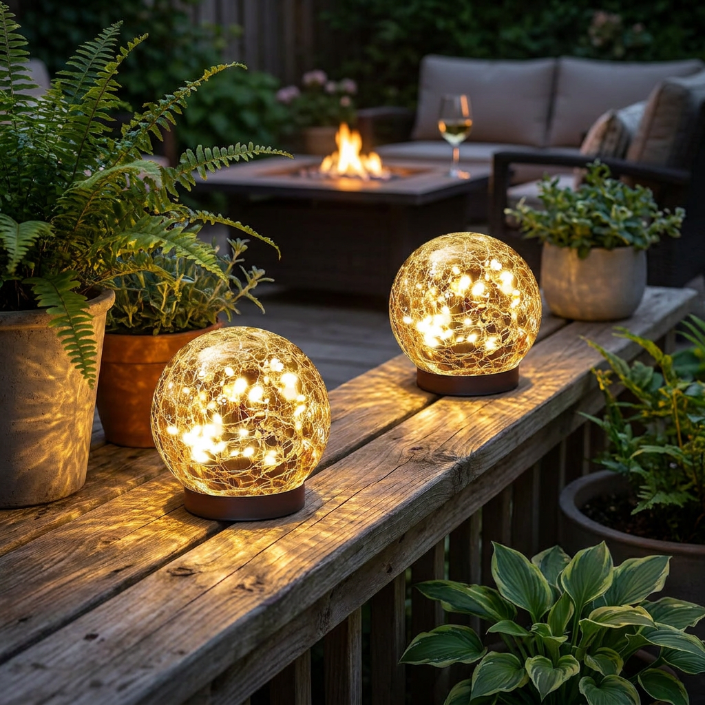 Radiant Solar Pathway Lights – Stunning Glass Globe Design with 20 LEDs