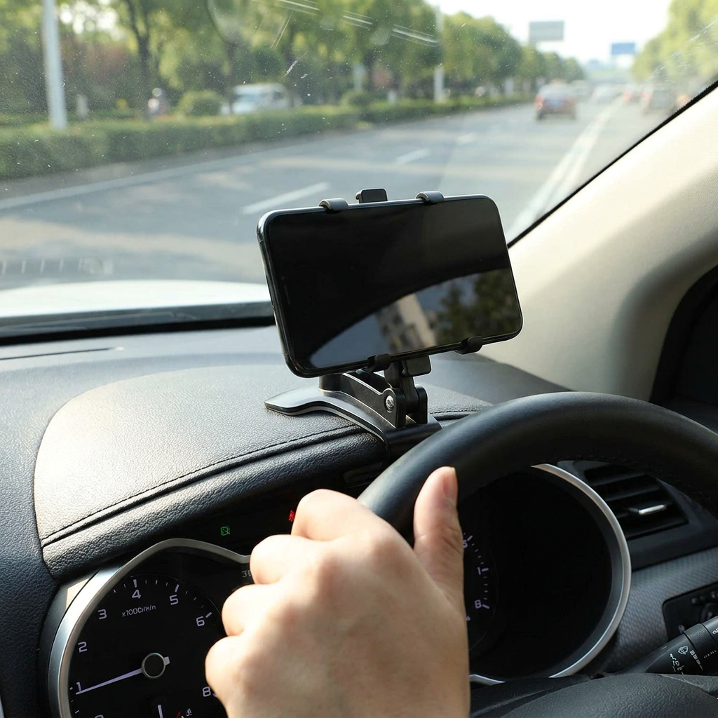 Versatile Car Phone Mount – 360° Rotation & 180° Tilt for Easy Viewing